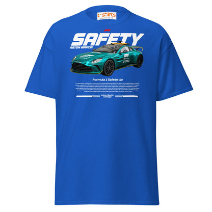 Aston Martin F1 Safety Car T-Shirt | Racing Fans Tee - Royal - T-Shirts Online