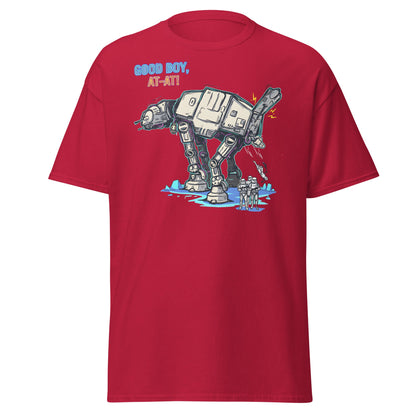 AT - AT Dog Pee Funny Sci - Fi Parody T-Shirt - Cardinal - T-Shirts Online
