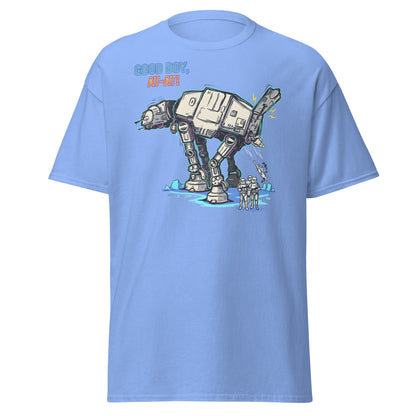 AT - AT Dog Pee Funny Sci - Fi Parody T-Shirt - Carolina Blue - T-Shirts Online