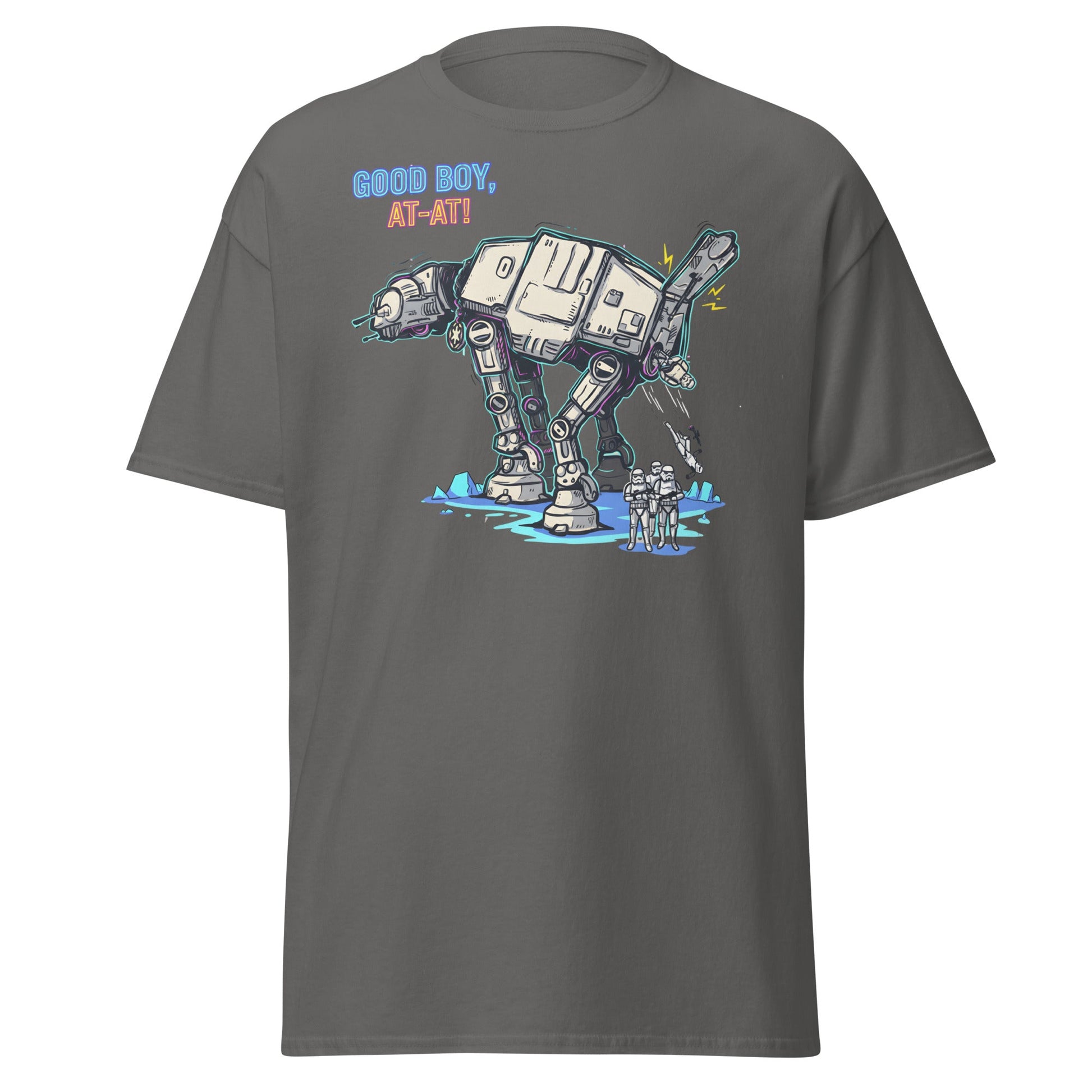 AT - AT Dog Pee Funny Sci - Fi Parody T-Shirt - Charcoal - T-Shirts Online