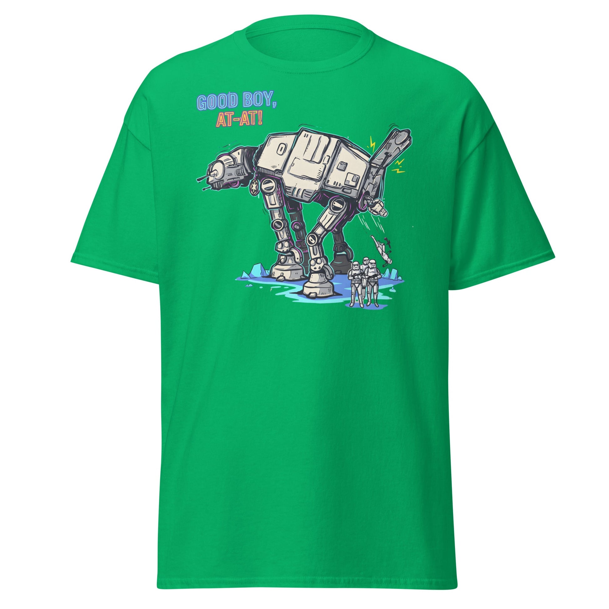 AT - AT Dog Pee Funny Sci - Fi Parody T-Shirt - Irish Green - T-Shirts Online