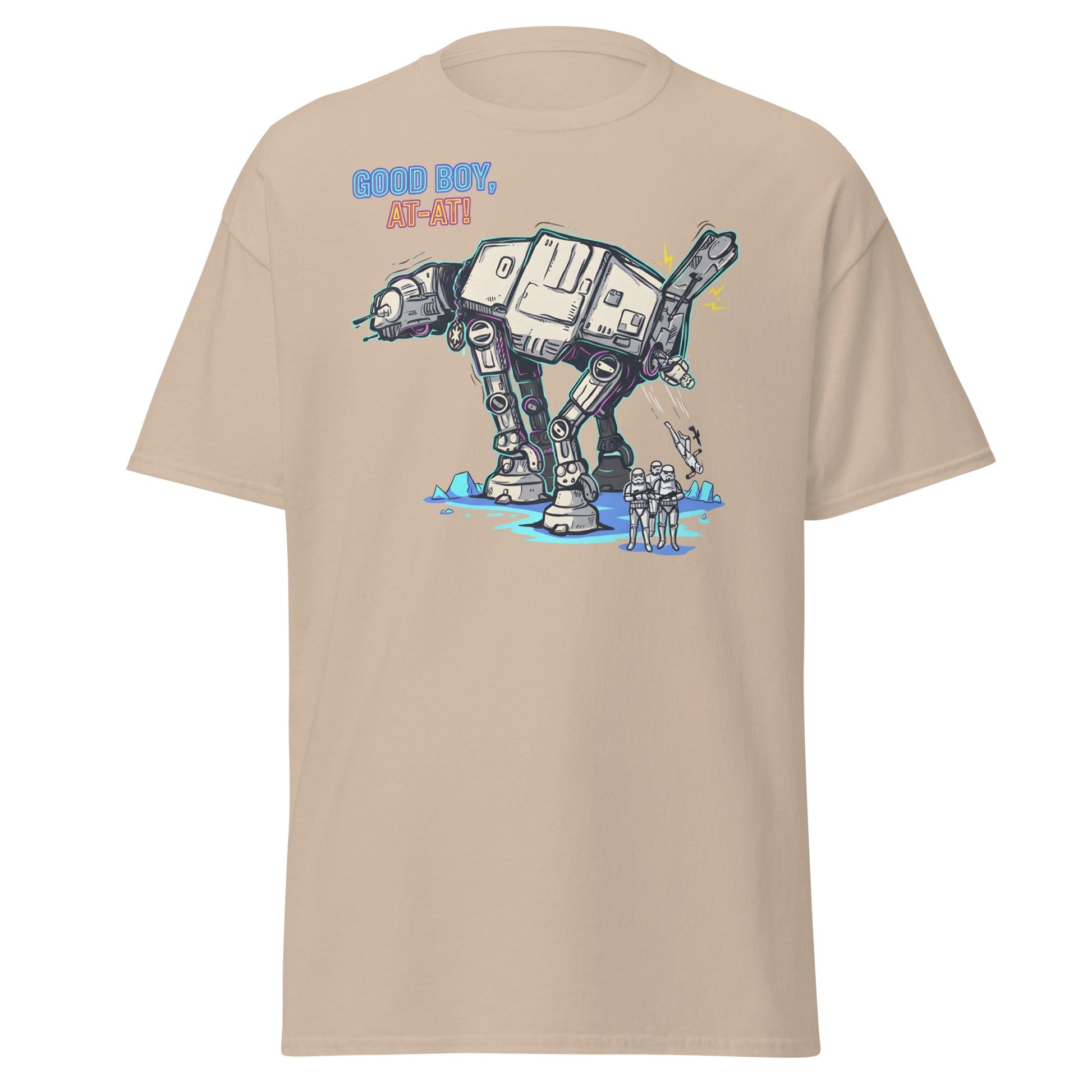 AT - AT Dog Pee Funny Sci - Fi Parody T-Shirt - Sand - T-Shirts Online