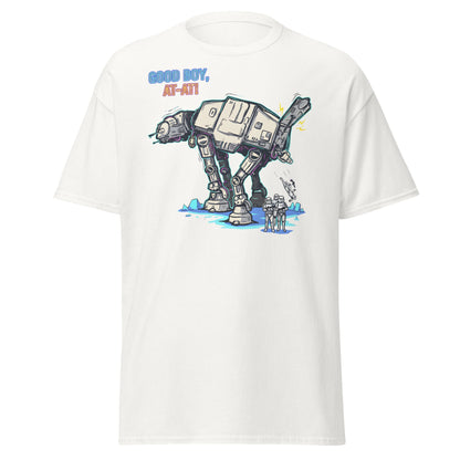 AT - AT Dog Pee Funny Sci - Fi Parody T-Shirt - White - T-Shirts Online
