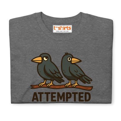 Attempted Murder Crows T-Shirt – Dark Humor Tee - Natural - T-Shirts Online
