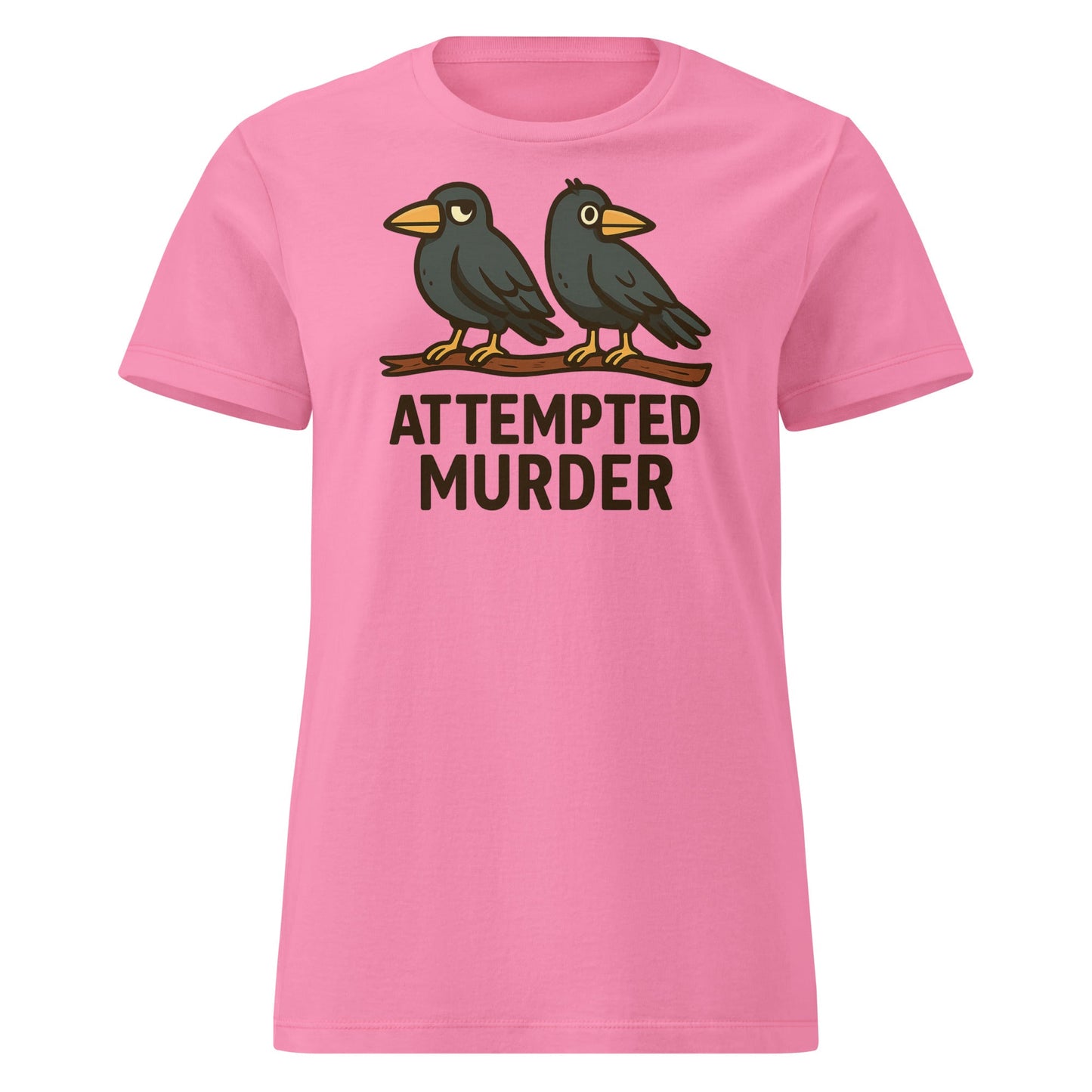 Attempted Murder Crows T-Shirt – Funny Bird Pun Tee - Azalea - T-Shirts Online
