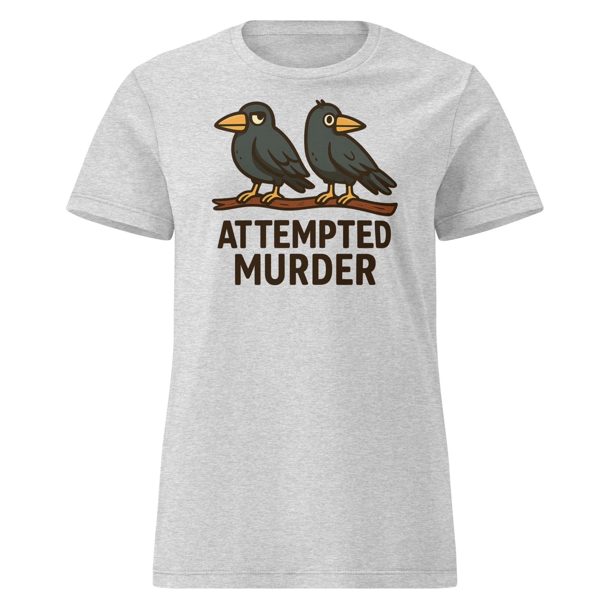 Attempted Murder Crows T-Shirt – Funny Bird Pun Tee - RS Sport Grey - T-Shirts Online