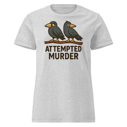 Attempted Murder Crows T-Shirt – Funny Bird Pun Tee - RS Sport Grey - T-Shirts Online