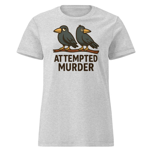 Attempted Murder Crows T-Shirt – Funny Bird Pun Tee - RS Sport Grey - T-Shirts Online