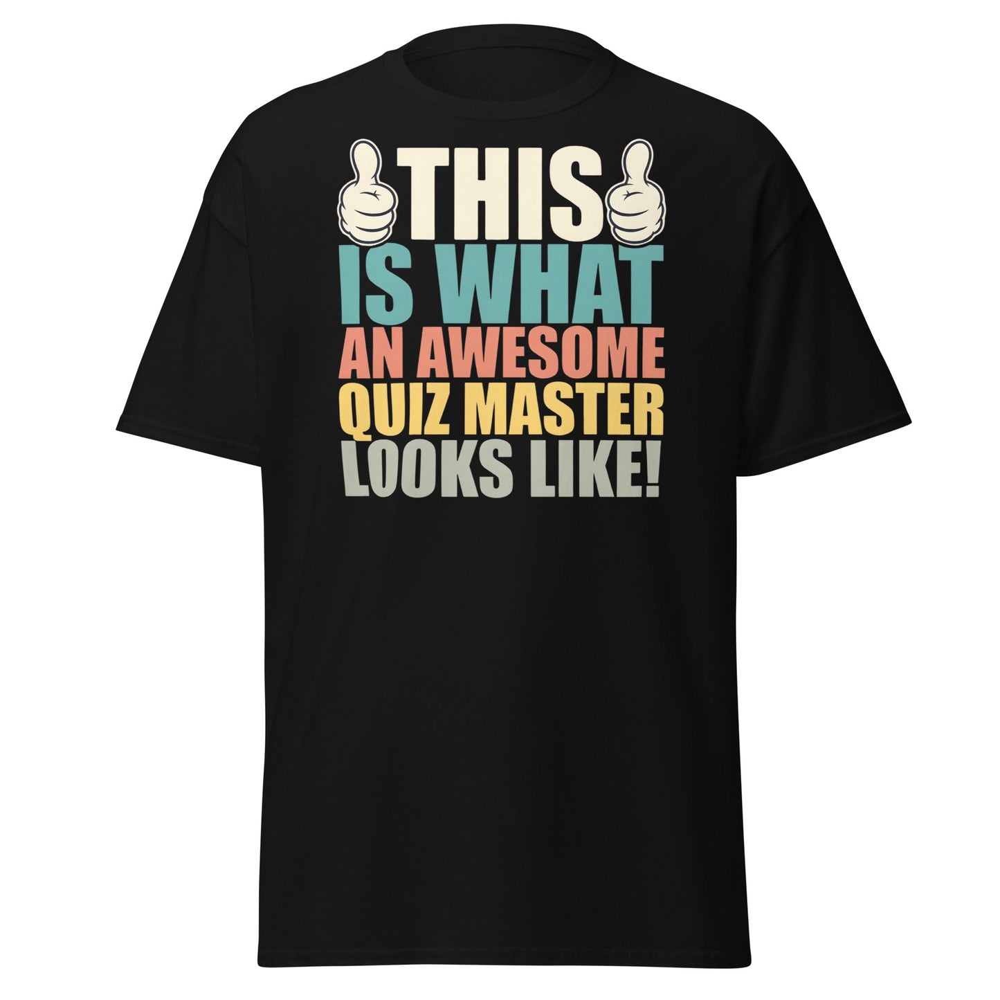 Awesome Quiz Master T-Shirt - Funny Trivia Host Tee - Black - T-Shirts Online