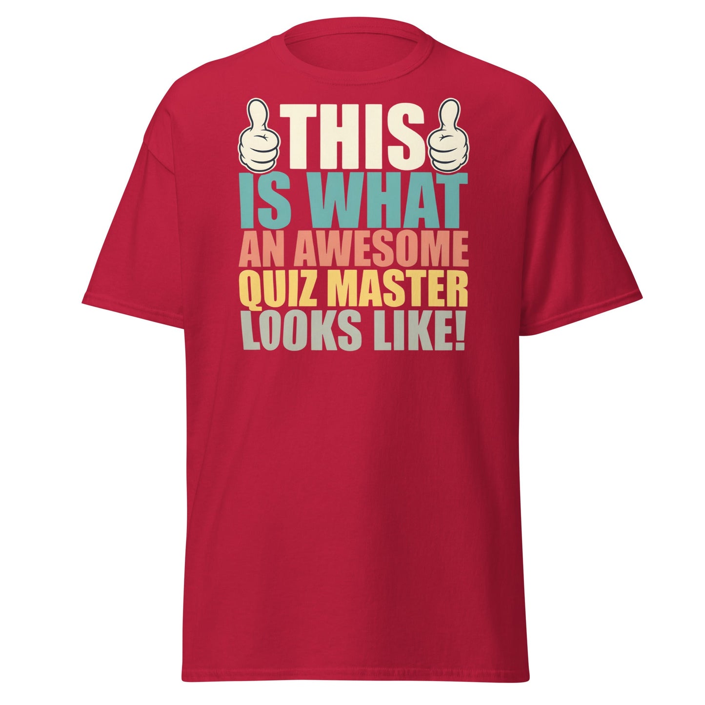 Awesome Quiz Master T-Shirt - Funny Trivia Host Tee - Cardinal - T-Shirts Online