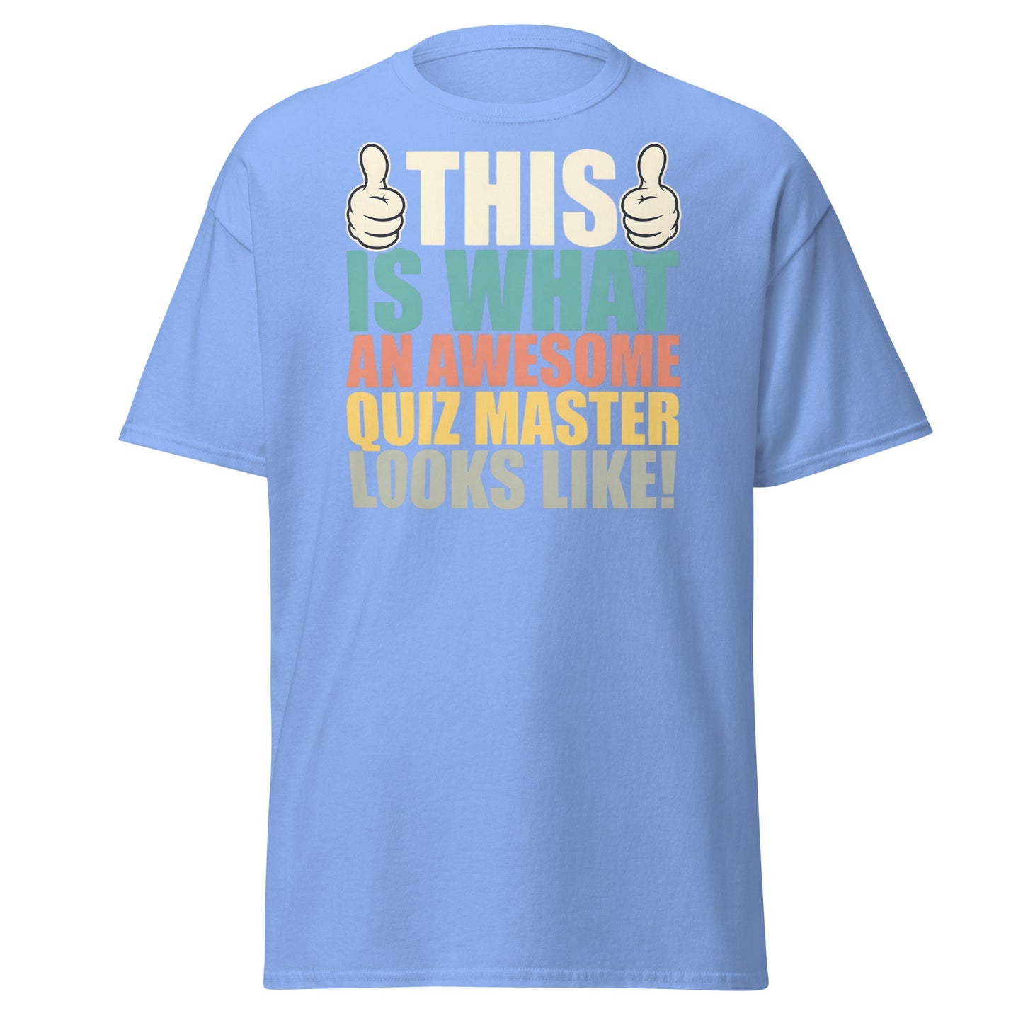 Awesome Quiz Master T-Shirt - Funny Trivia Host Tee - Carolina Blue - T-Shirts Online