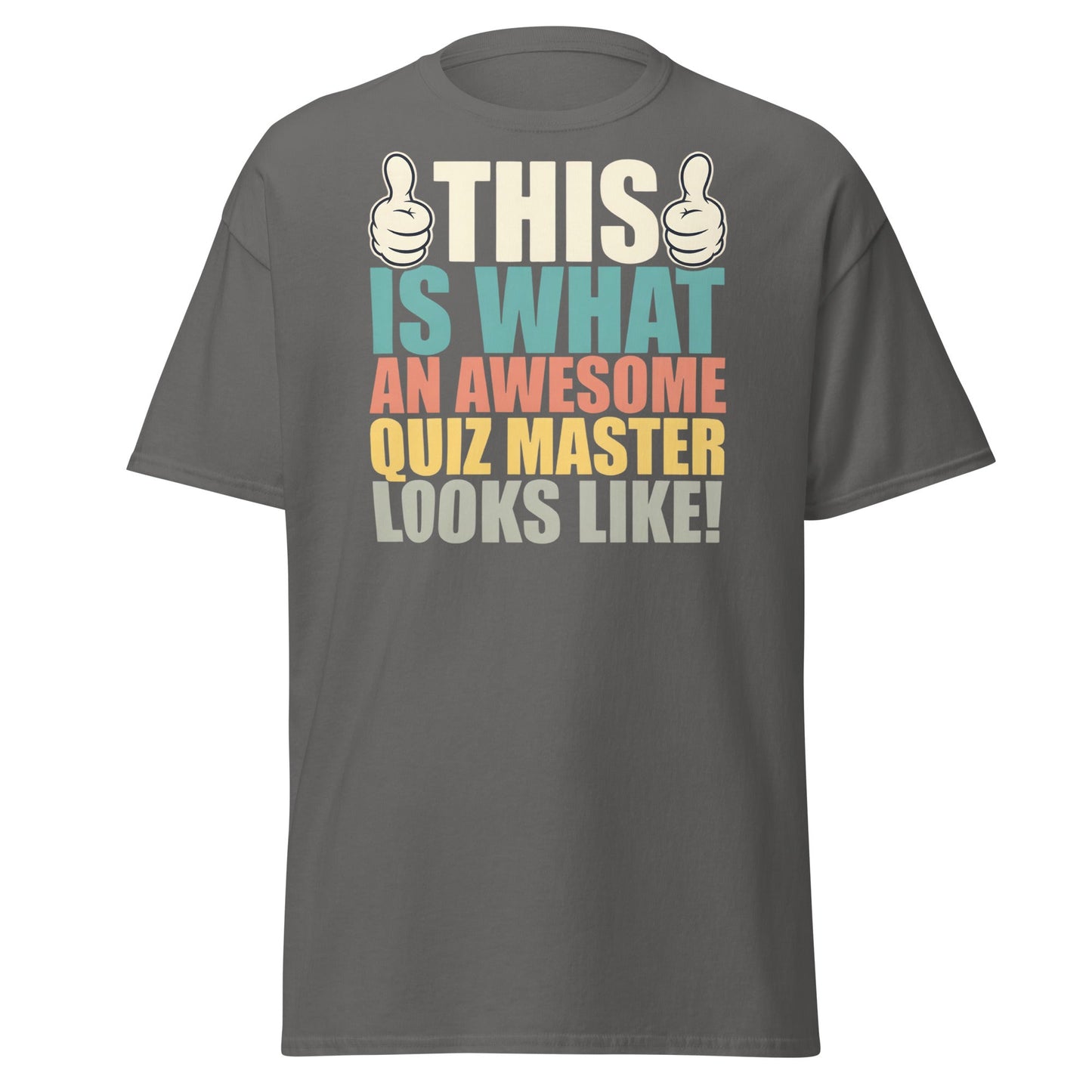 Awesome Quiz Master T-Shirt - Funny Trivia Host Tee - Charcoal - T-Shirts Online