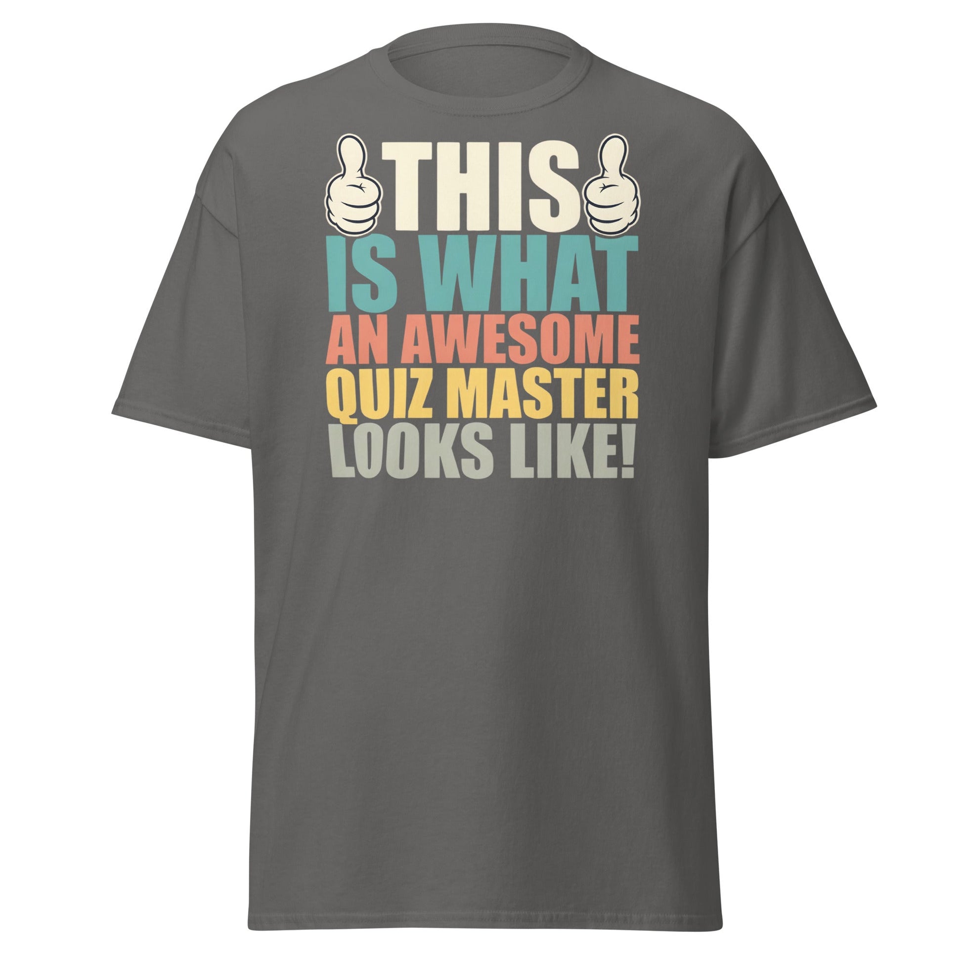 Awesome Quiz Master T-Shirt - Funny Trivia Host Tee - Charcoal - T-Shirts Online