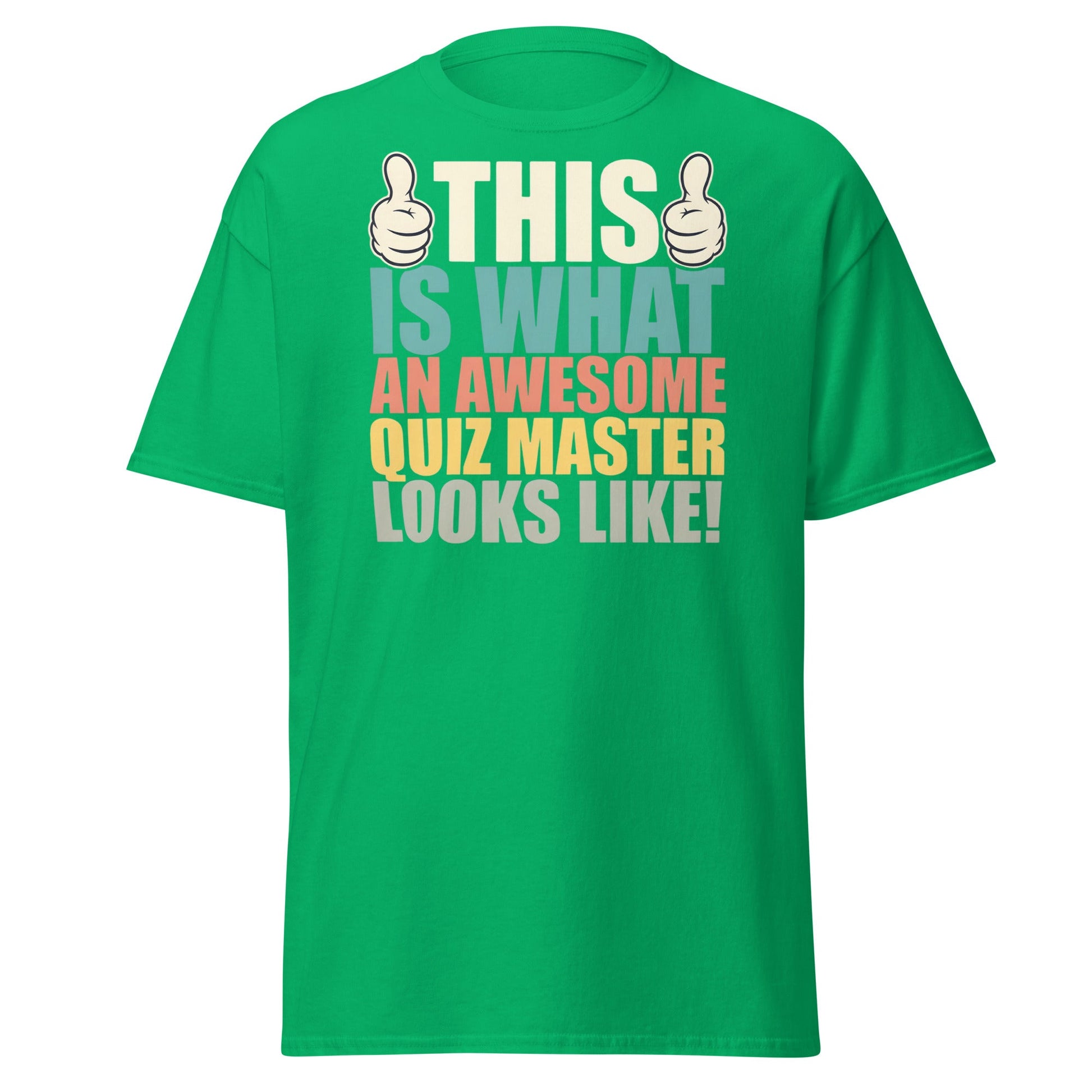 Awesome Quiz Master T-Shirt - Funny Trivia Host Tee - Irish Green - T-Shirts Online