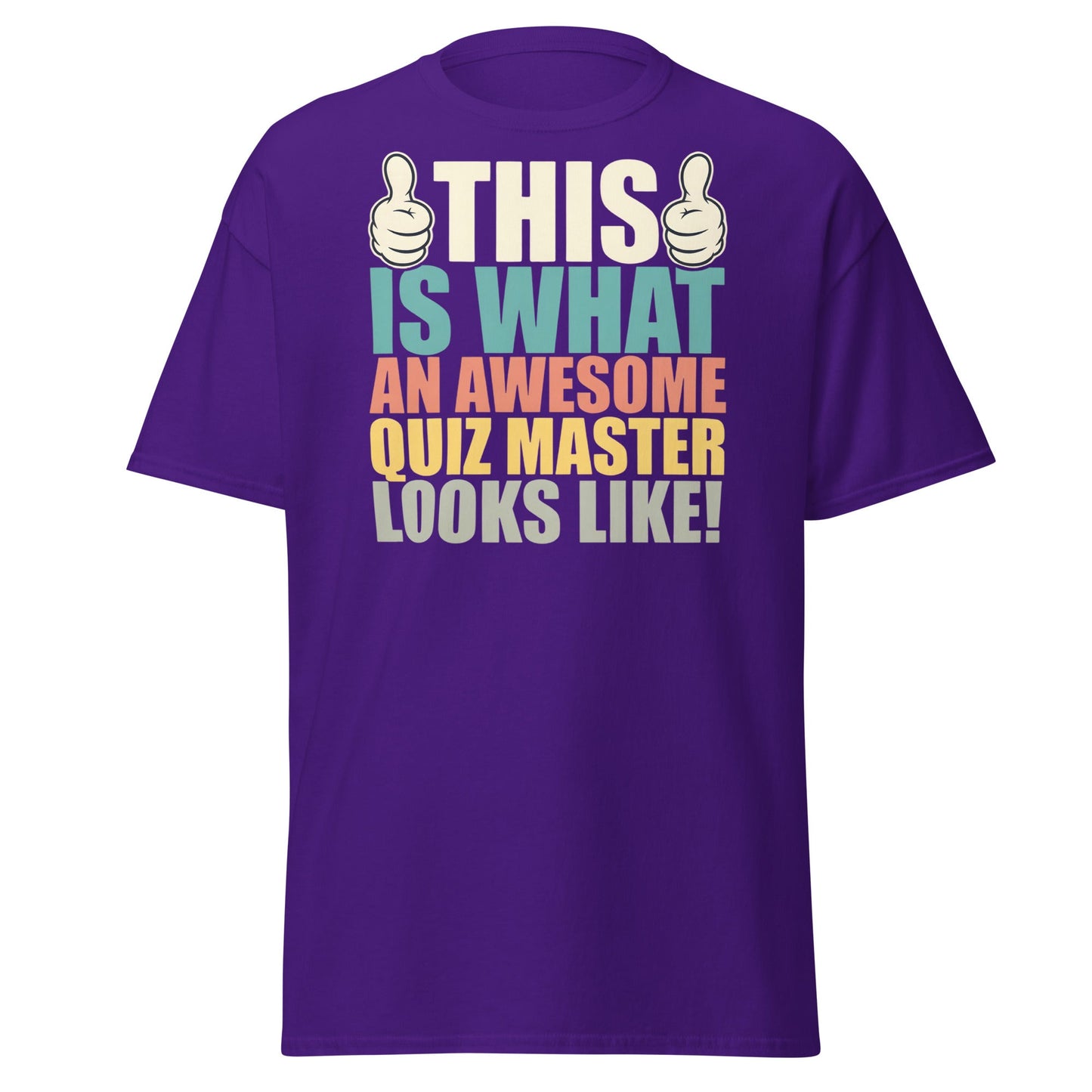 Awesome Quiz Master T-Shirt - Funny Trivia Host Tee - Purple - T-Shirts Online