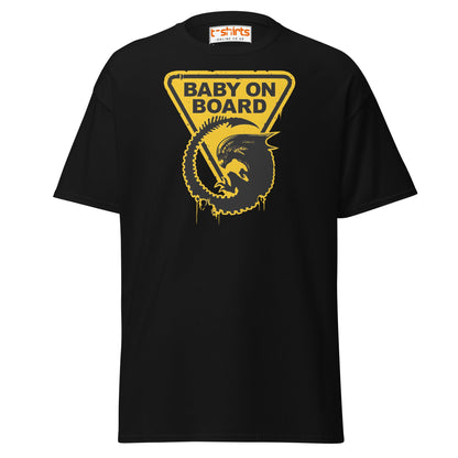 Baby On Board T-Shirt – Funny Alien Parody Graphic Tee - Black - T-Shirts Online