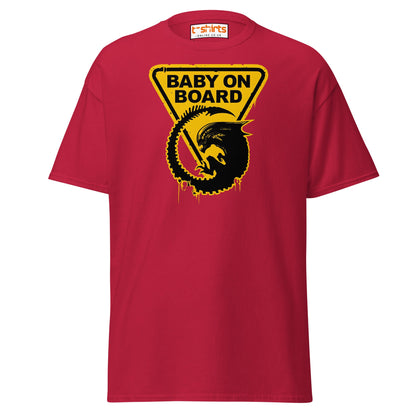 Baby On Board T-Shirt – Funny Alien Parody Graphic Tee - Cardinal - T-Shirts Online