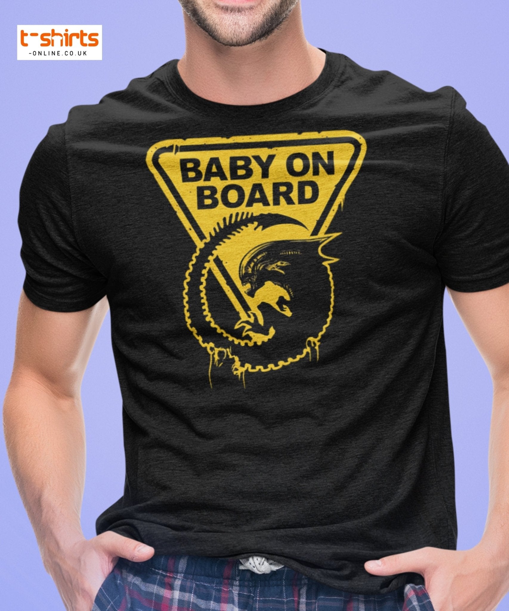 Baby On Board T-Shirt – Funny Alien Parody Graphic Tee - Maroon - T-Shirts Online