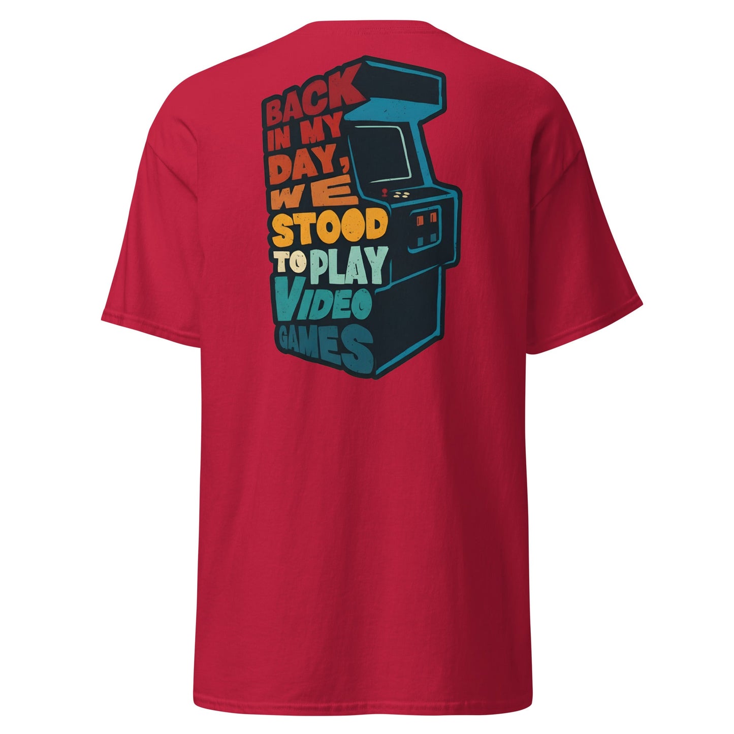Back in My Day T-Shirt | Retro Gamer Arcade Tee - Cardinal - T-Shirts Online