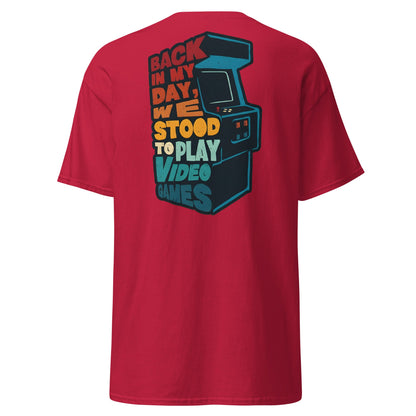 Back in My Day T-Shirt | Retro Gamer Arcade Tee - Cardinal - T-Shirts Online