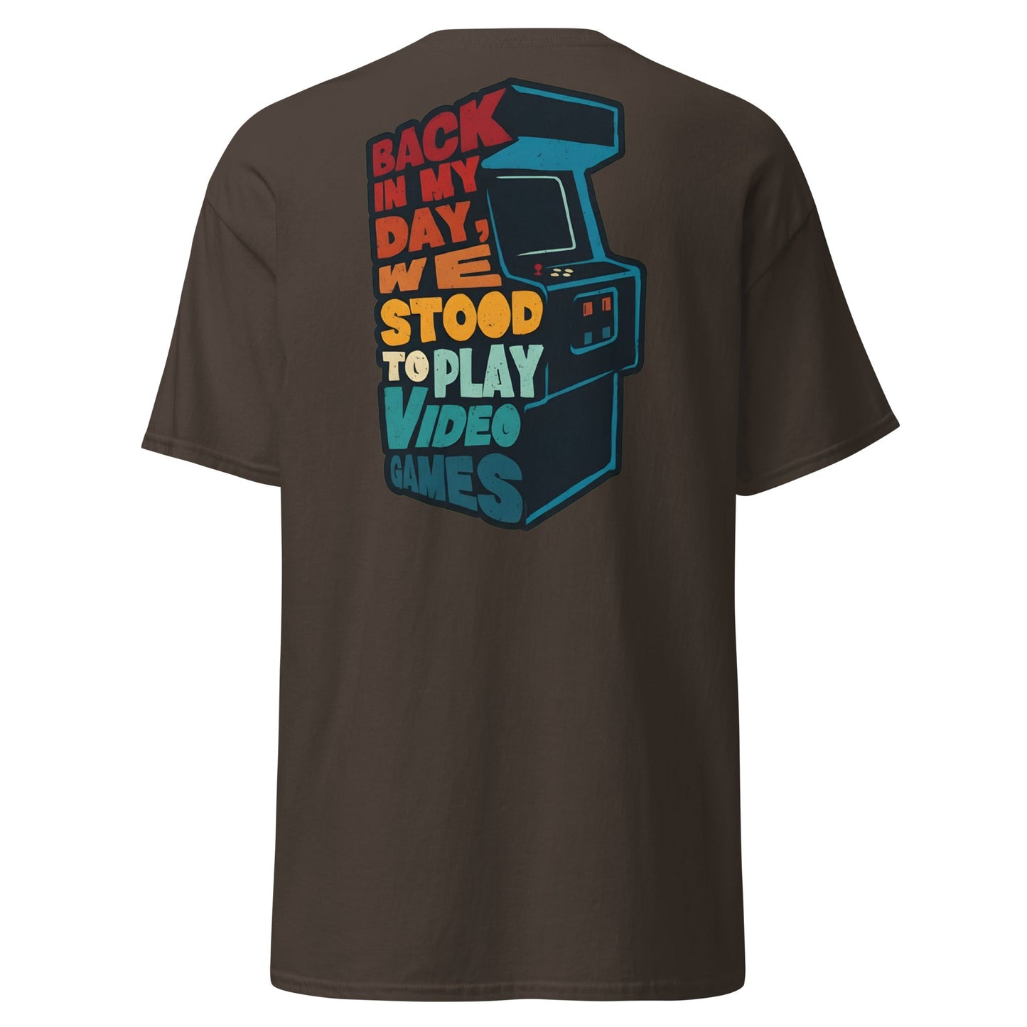 Back in My Day T-Shirt | Retro Gamer Arcade Tee - Dark Chocolate - T-Shirts Online