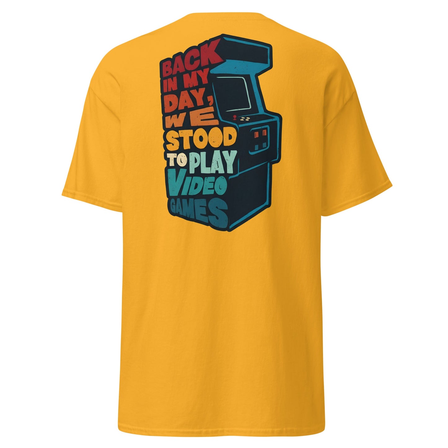Back in My Day T-Shirt | Retro Gamer Arcade Tee - Gold - T-Shirts Online