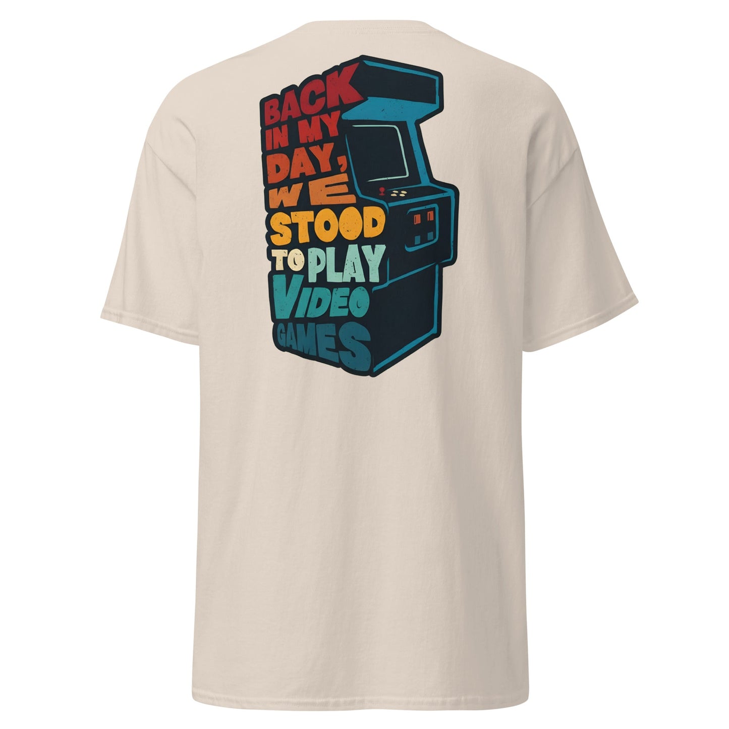 Back in My Day T-Shirt | Retro Gamer Arcade Tee - Natural - T-Shirts Online