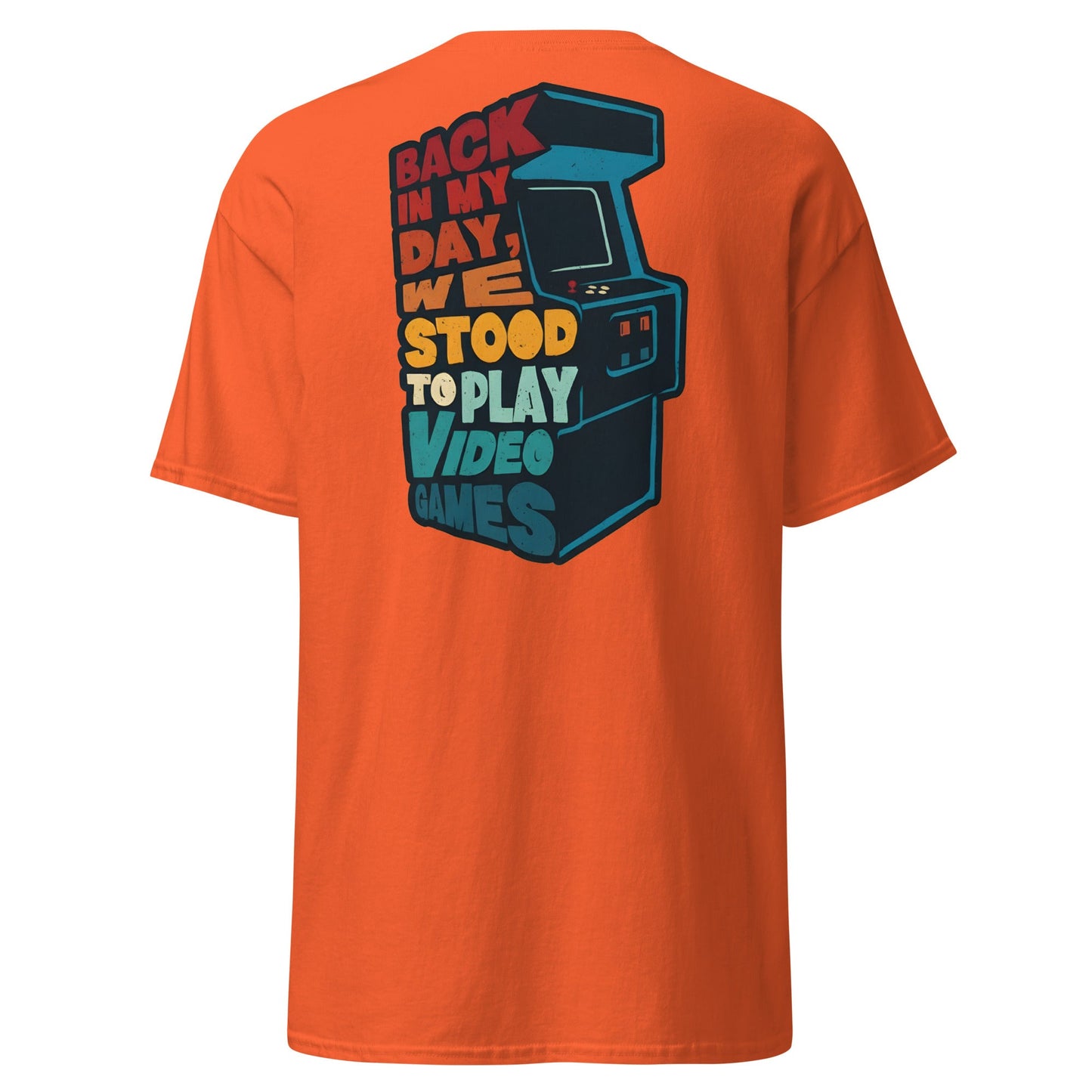Back in My Day T-Shirt | Retro Gamer Arcade Tee - Orange - T-Shirts Online