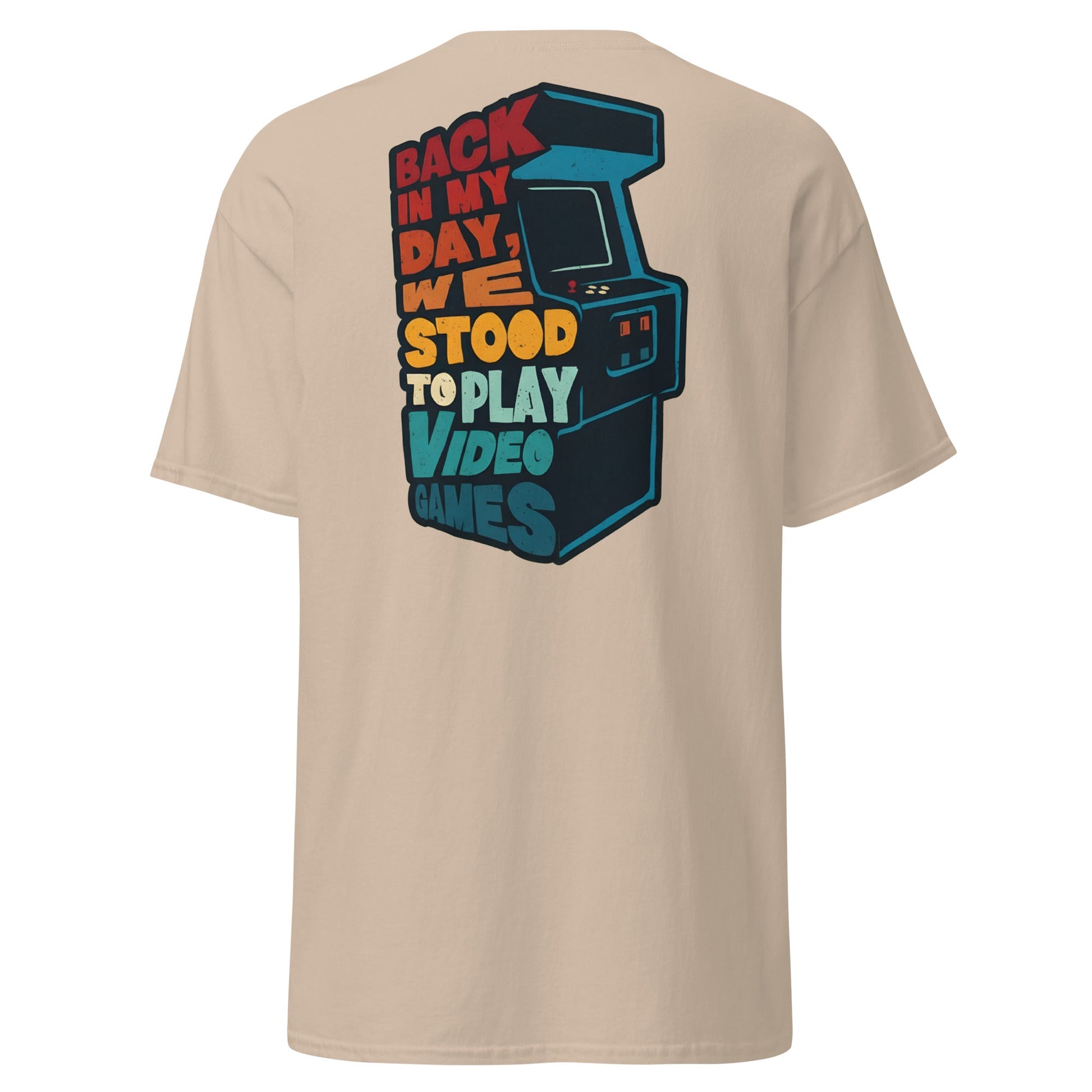 Back in My Day T-Shirt | Retro Gamer Arcade Tee - Sand - T-Shirts Online