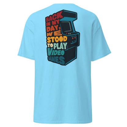 Back in My Day T-Shirt | Retro Gamer Arcade Tee - Sky - T-Shirts Online