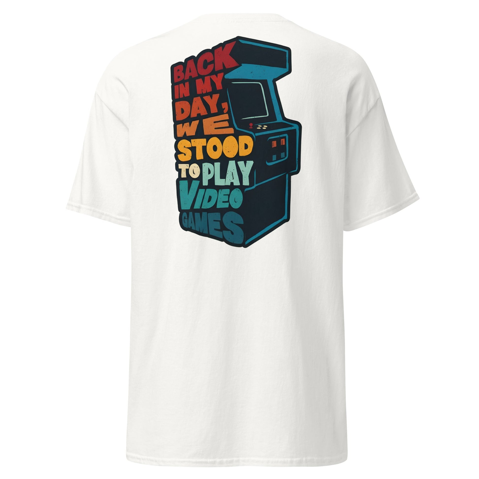 Back in My Day T-Shirt | Retro Gamer Arcade Tee - White - T-Shirts Online