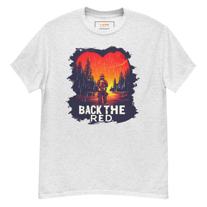 Back the Red T-Shirt | Fireman Tee - Ash - T-Shirts Online