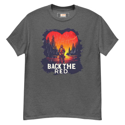 Back the Red T-Shirt | Fireman Tee - Dark Heather - T-Shirts Online