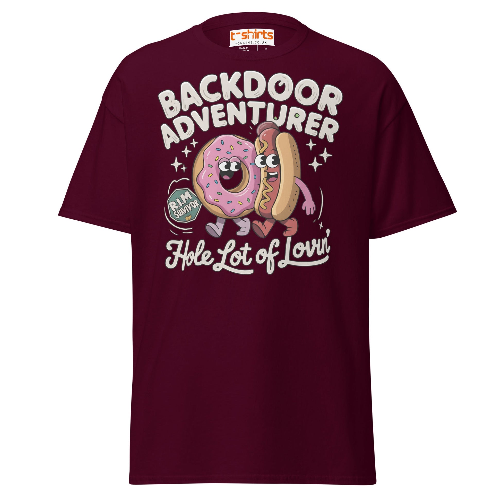 Backdoor Adventurer T-Shirt - Maroon - T-Shirts Online