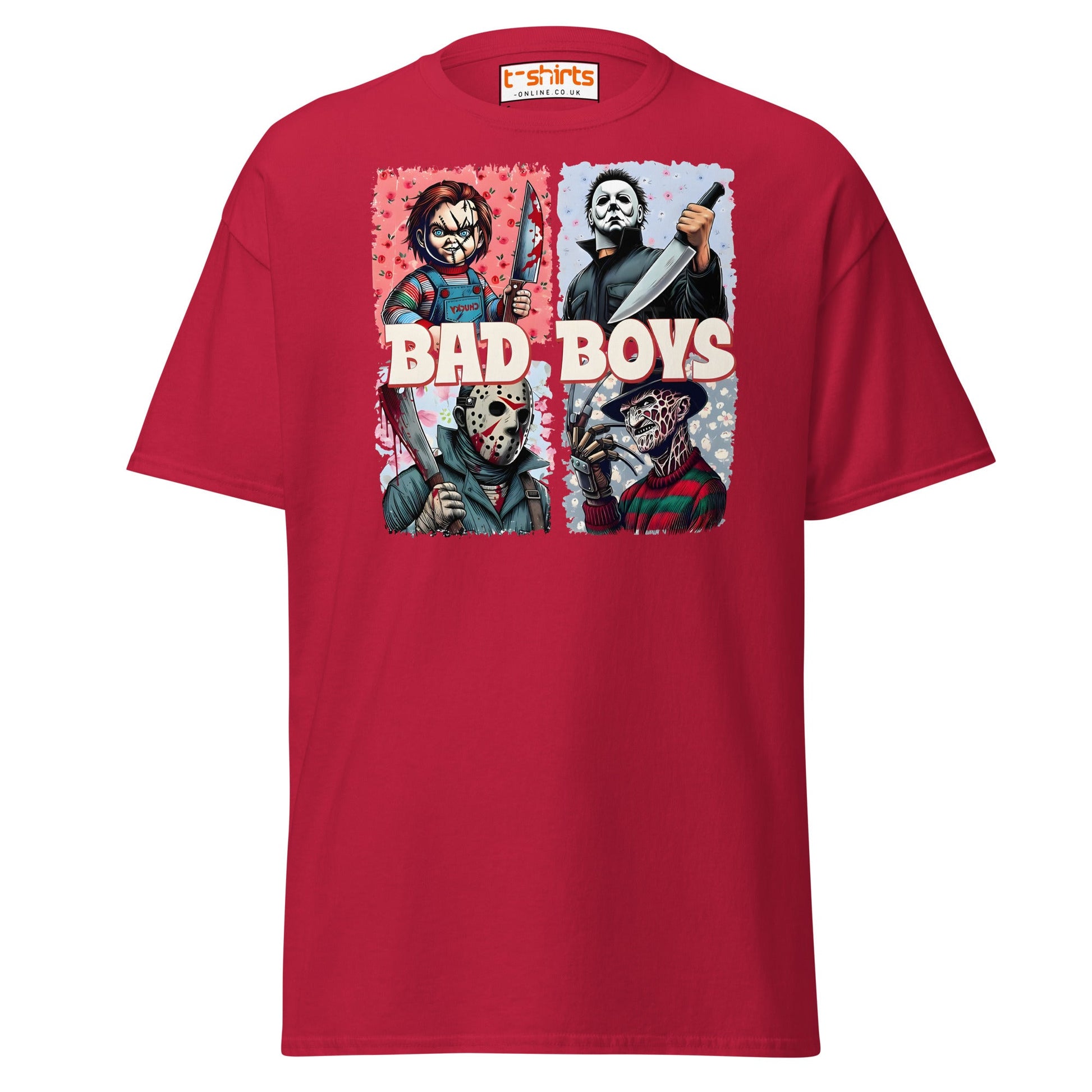 Bad Boys Horror Icons T-Shirt - Cardinal - T-Shirts Online