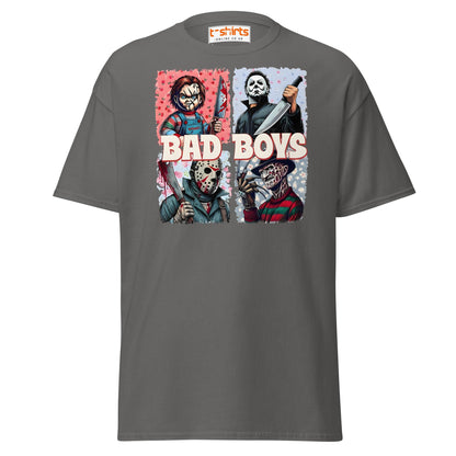 Bad Boys Horror Icons T-Shirt - Charcoal - T-Shirts Online