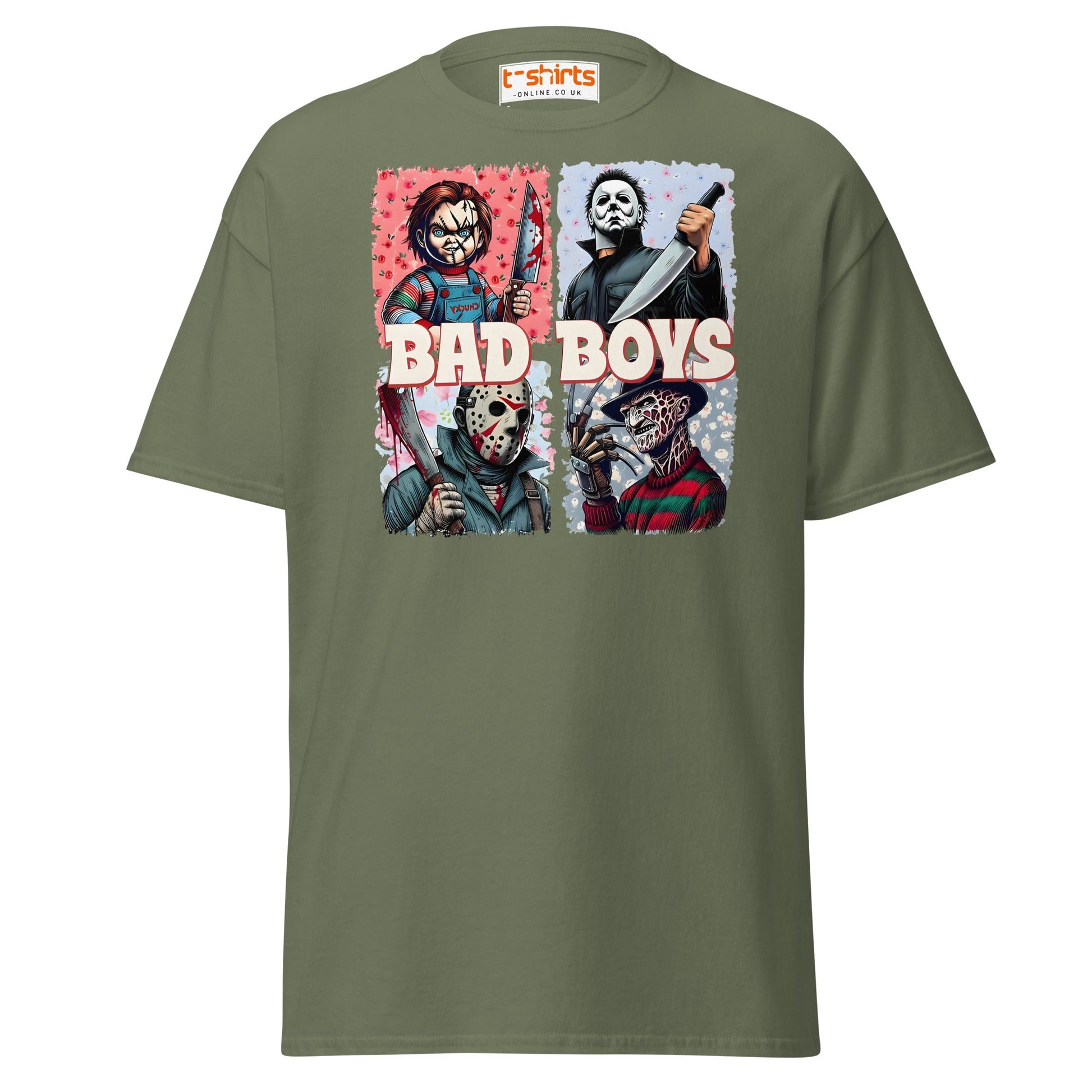 Bad Boys Horror Icons T-Shirt - Military Green - T-Shirts Online