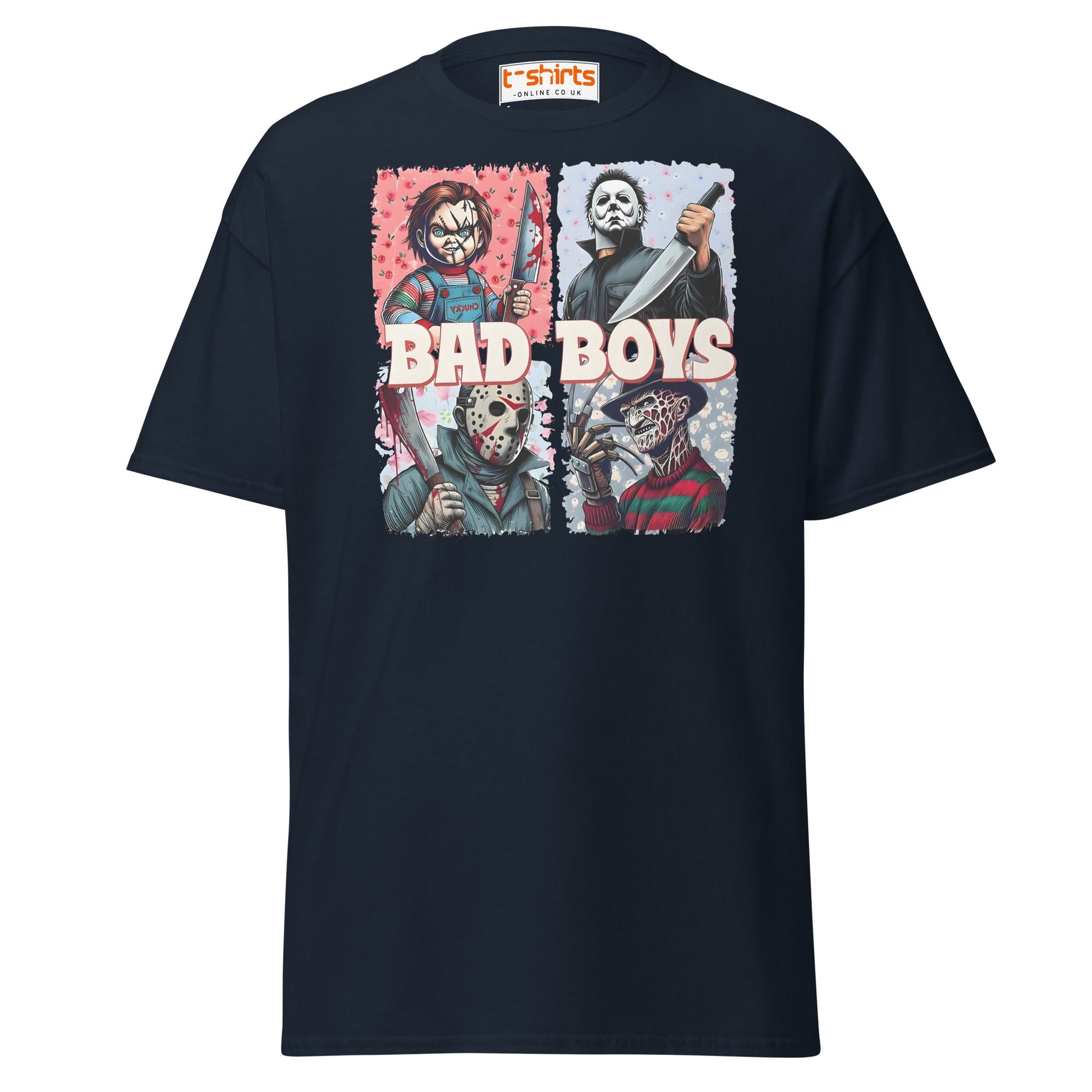 Bad Boys Horror Icons T-Shirt - Navy - T-Shirts Online