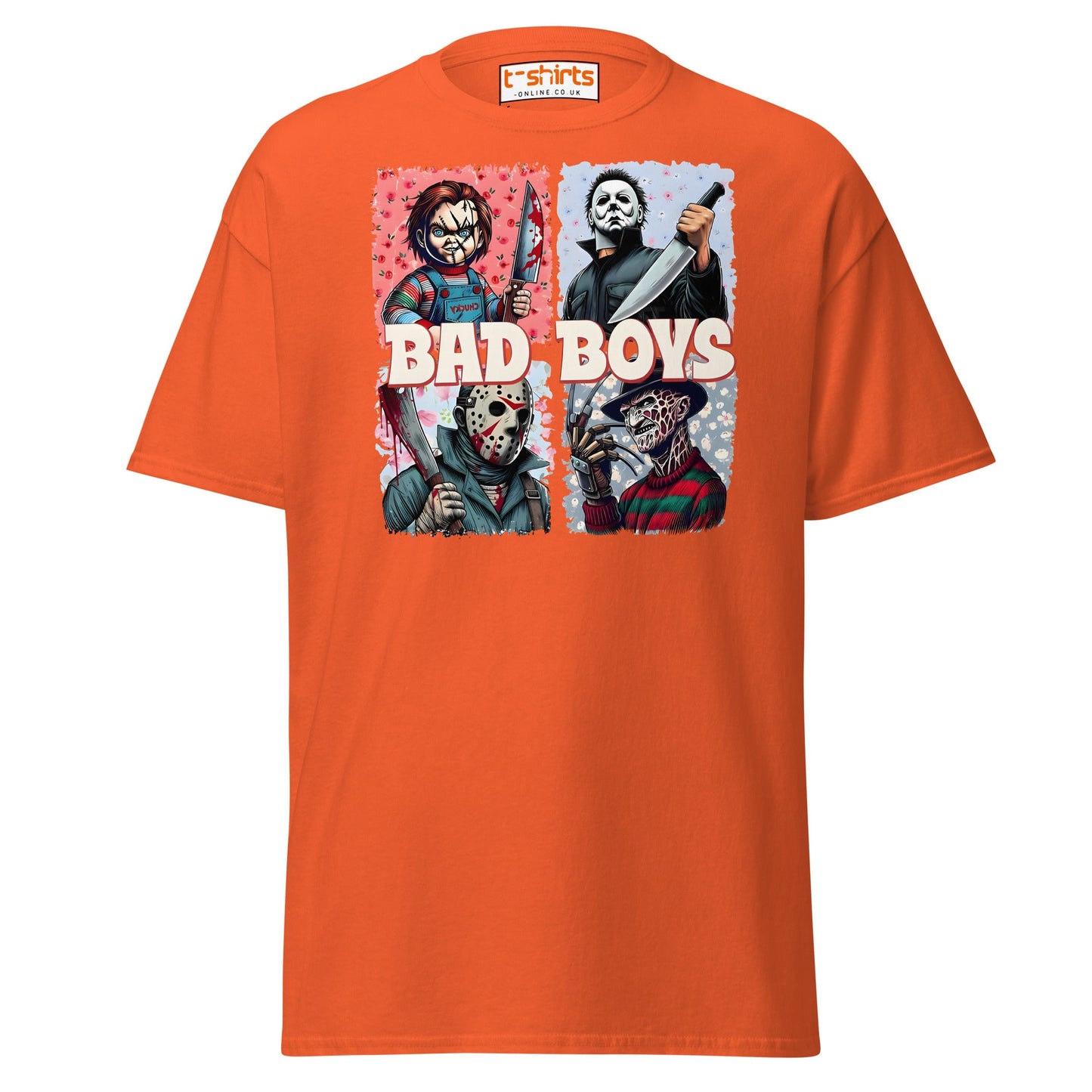 Bad Boys Horror Icons T-Shirt - Orange - T-Shirts Online