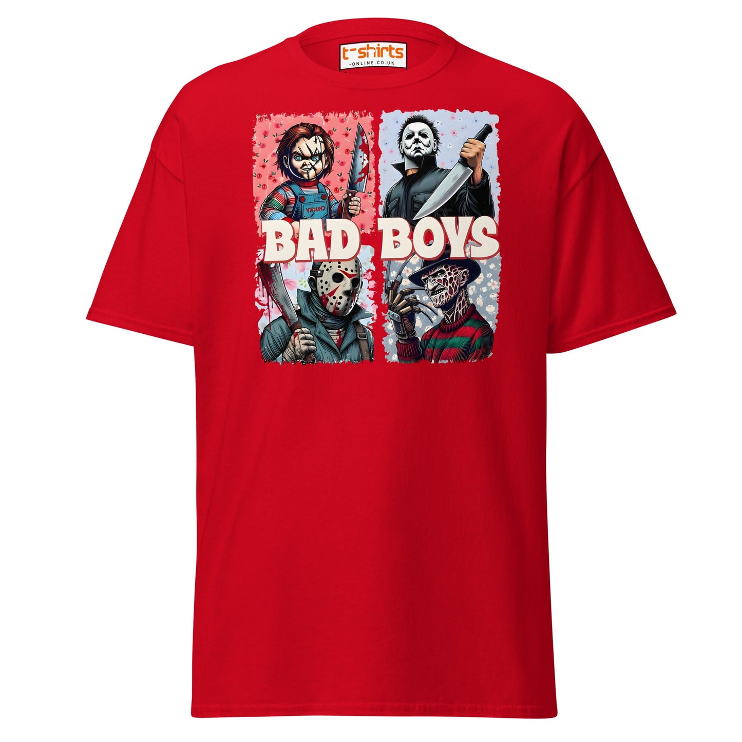 Bad Boys Horror Icons T-Shirt - Red - T-Shirts Online