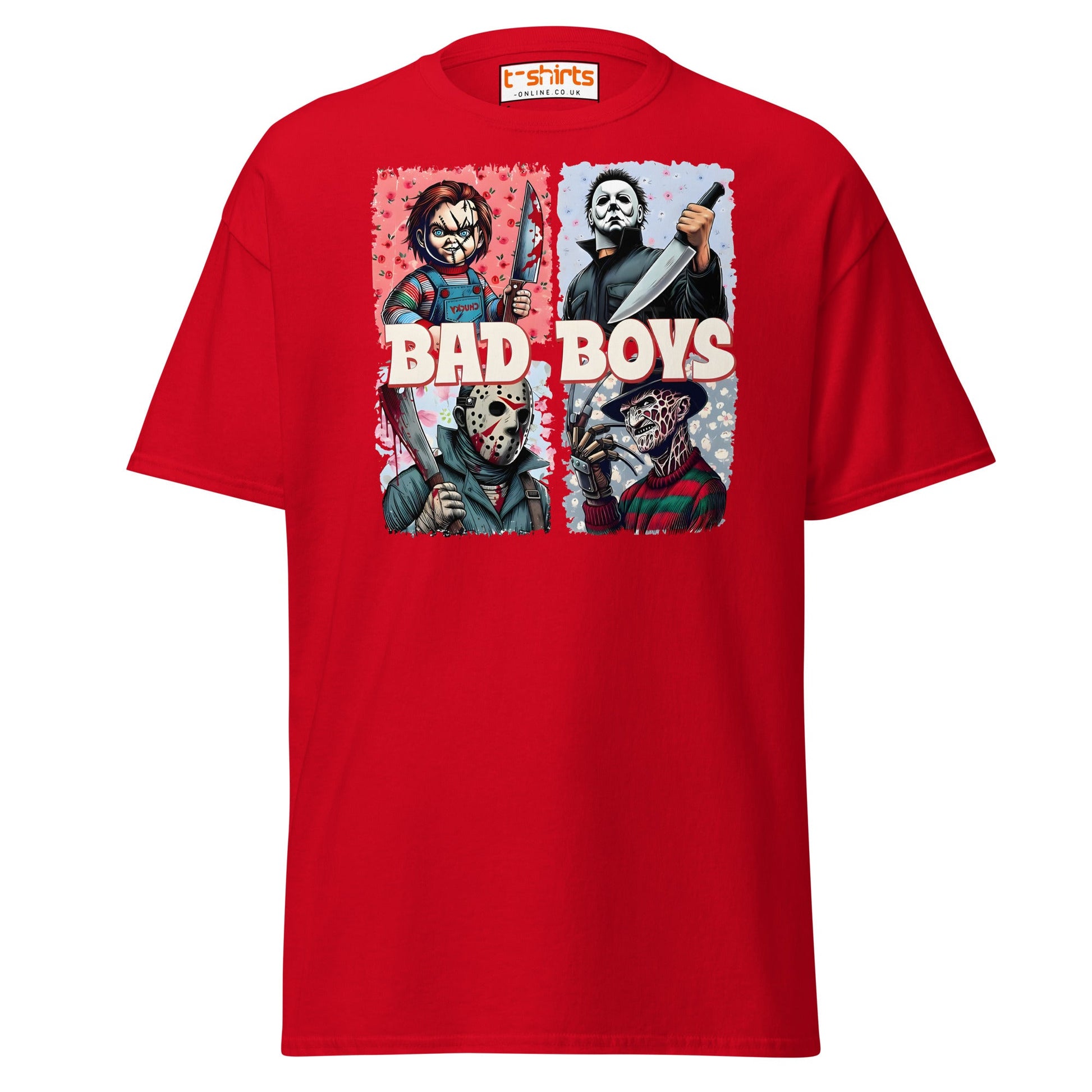 Bad Boys Horror Icons T-Shirt - Red - T-Shirts Online