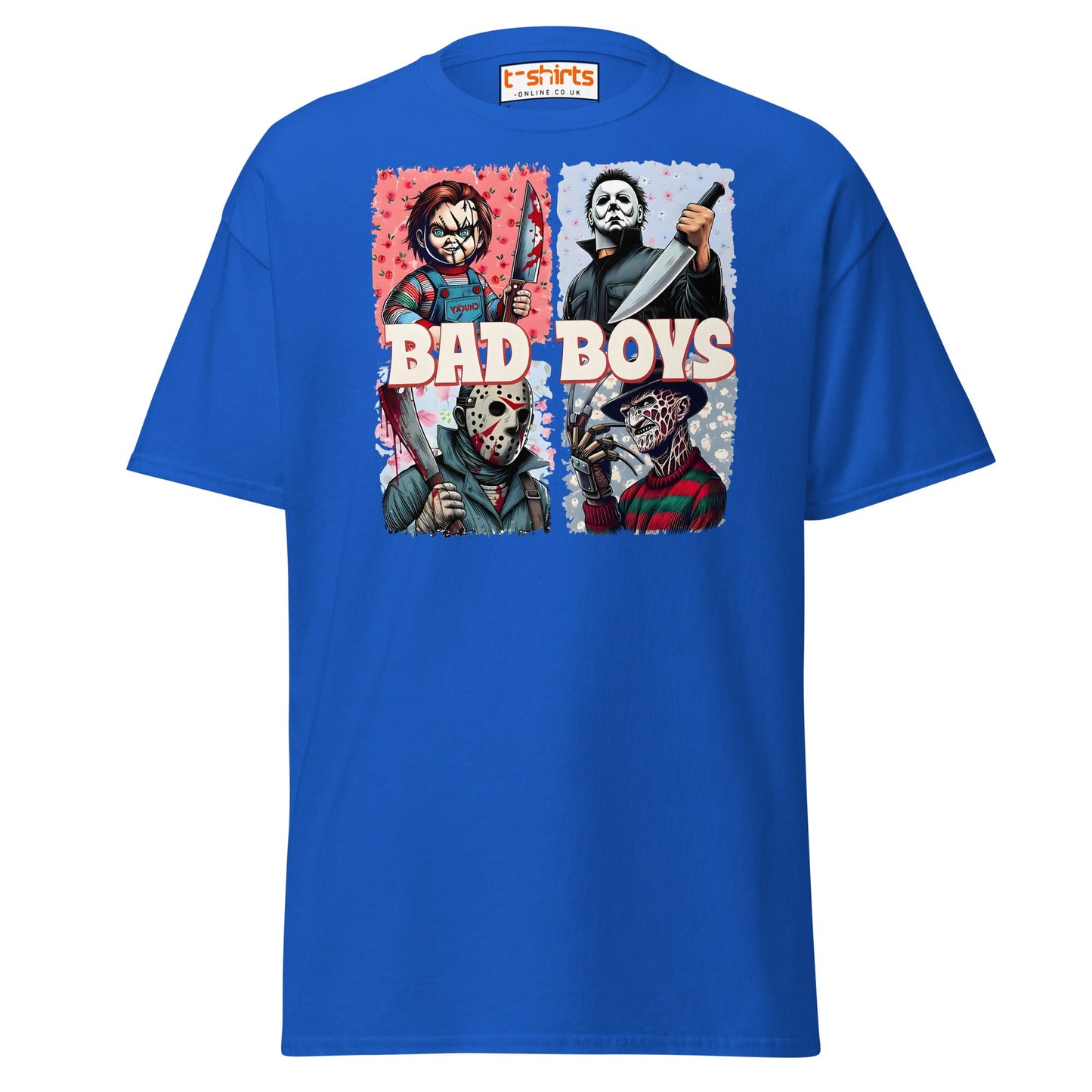 Bad Boys Horror Icons T-Shirt - Royal - T-Shirts Online