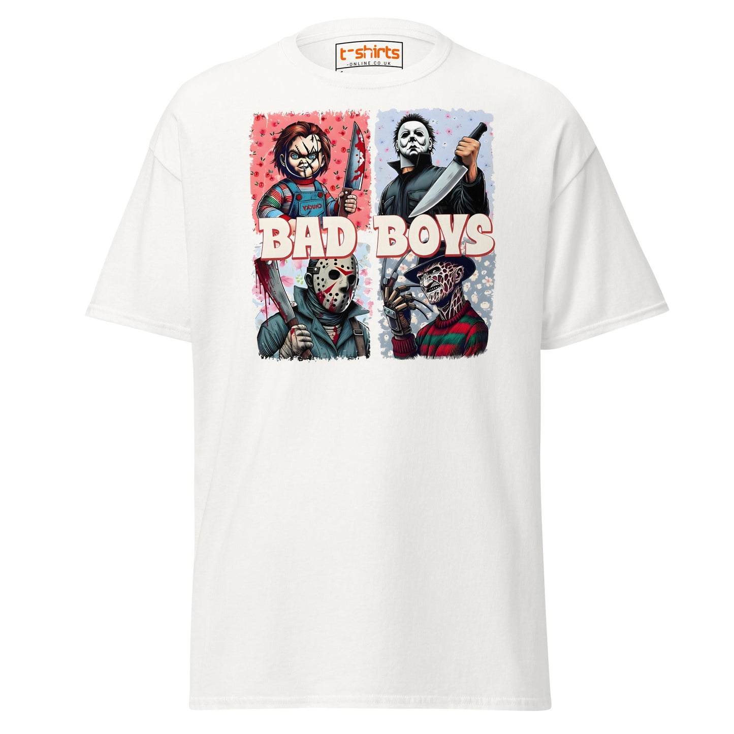 Bad Boys Horror Icons T-Shirt - White - T-Shirts Online