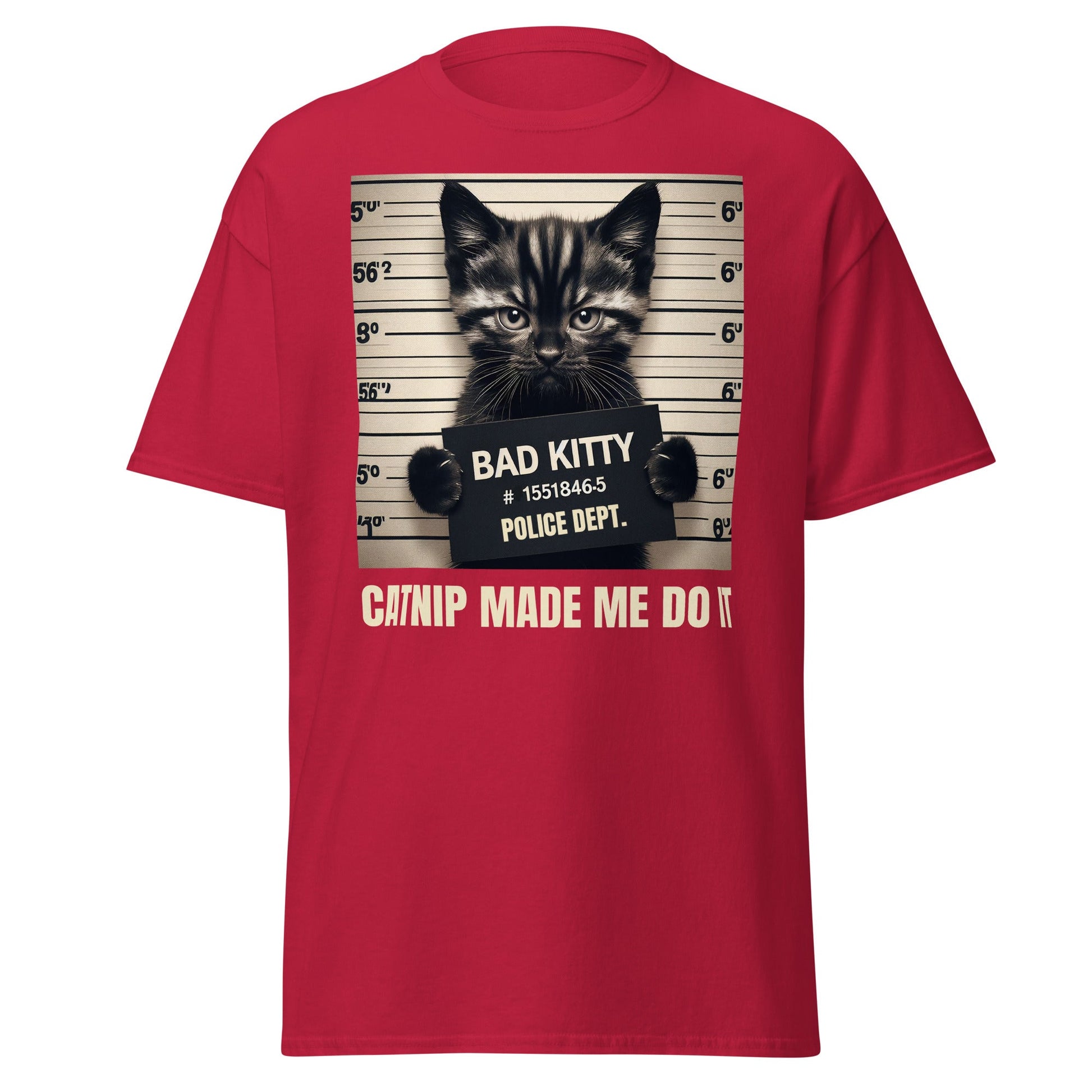 Bad Kitty | Cat T-Shirt - Cardinal - T-Shirts Online