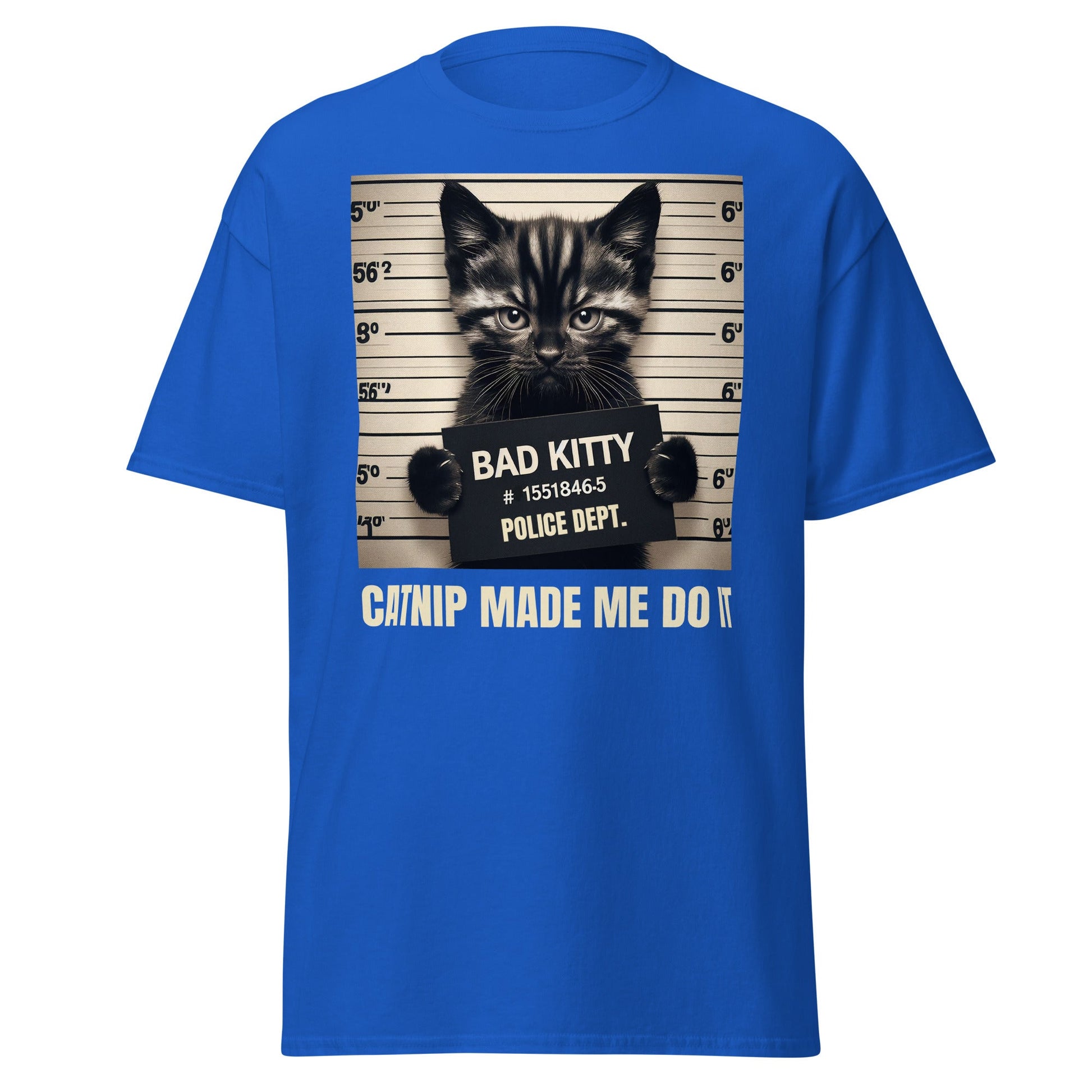 Bad Kitty | Cat T-Shirt - Royal - T-Shirts Online