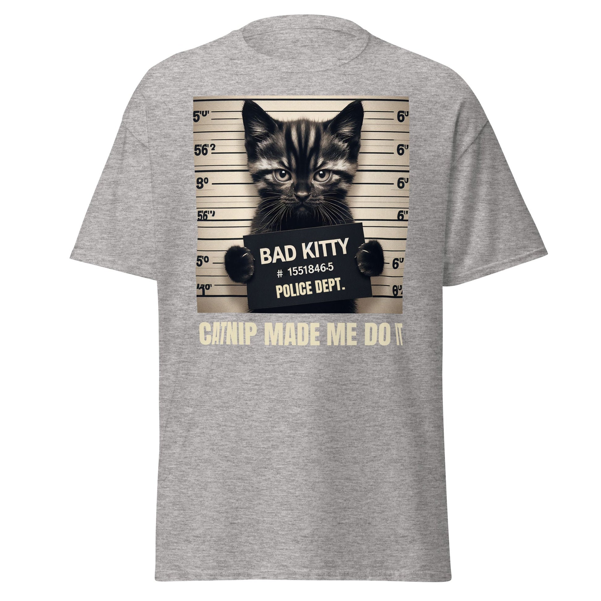 Bad Kitty | Cat T-Shirt - Sport Grey - T-Shirts Online