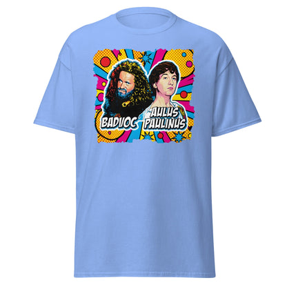 Badvoc & Aulus Paulinus Pop Art T-Shirt – Funny Roman History Tee - Carolina Blue - T-Shirts Online