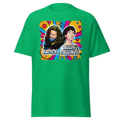 Badvoc & Aulus Paulinus Pop Art T-Shirt – Funny Roman History Tee - Irish Green - T-Shirts Online