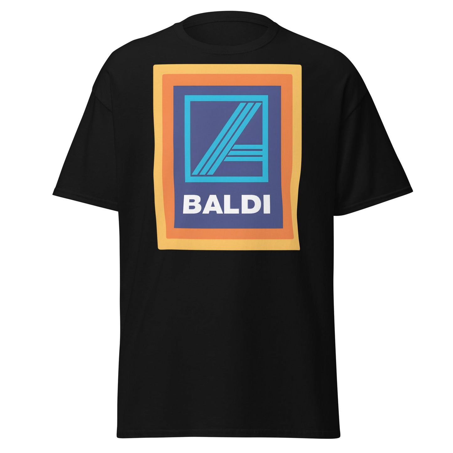 BALDI Supermarket Parody Logo T-Shirt - Funny Grocery Tee - Black - T-Shirts Online