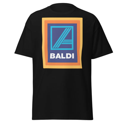 BALDI Supermarket Parody Logo T-Shirt - Funny Grocery Tee - Black - T-Shirts Online
